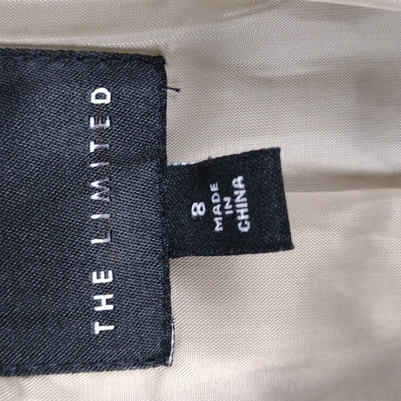 The Limited Taupe Pinstripe One Notched Single Breast Long Sleeve Blazer Jacket - Picture 8 of 16